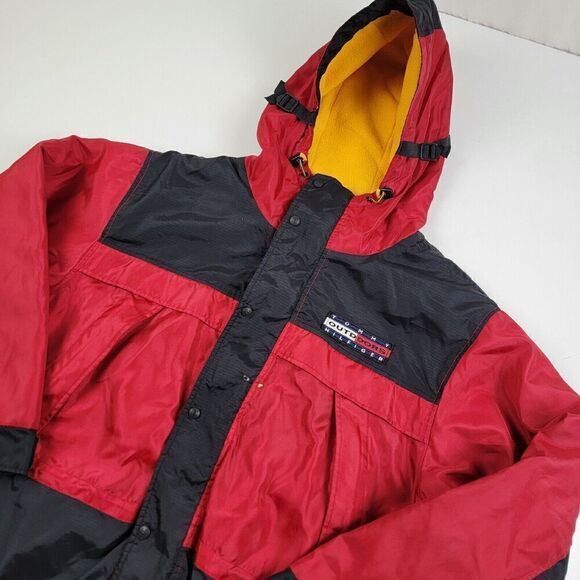 Vintage 90s Tommy Hilfiger Outdoors Expedition Parka Jacket Size L Hooded - Picture 1 of 14